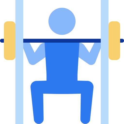 athlete doing supported squats intensely