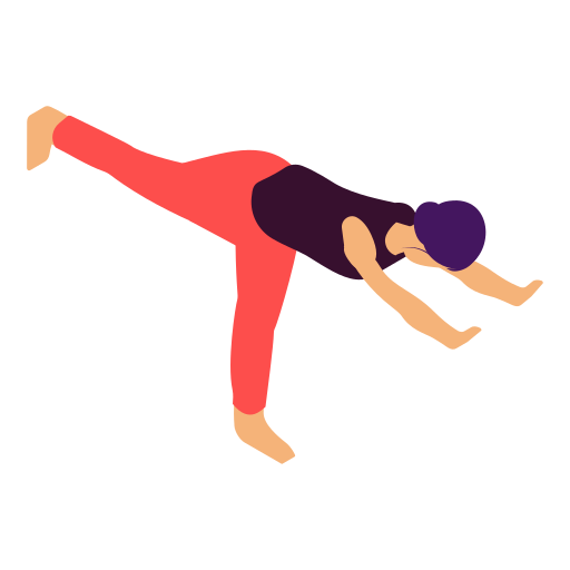 athlete doing hip stretch