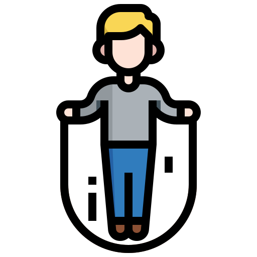 man jumping rope