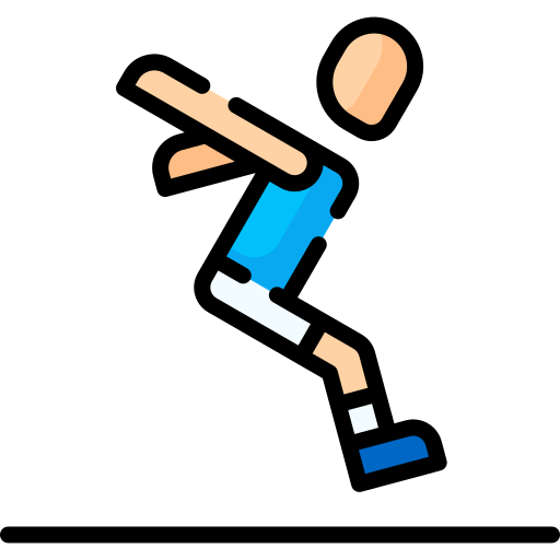athlete performing long jump