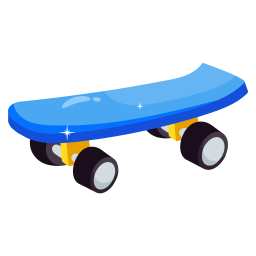skateboard with colorful wheels